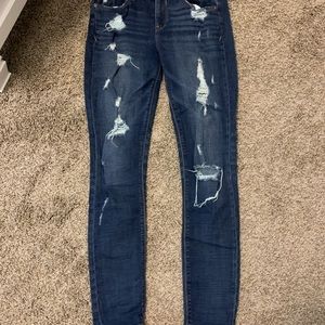 Express high rise dark washed jeans (SUPER CUTE!!)